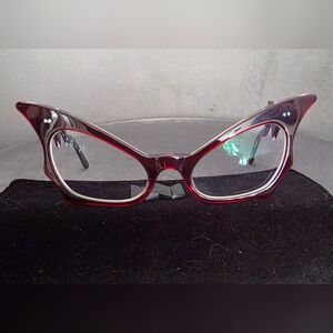 FABULOUS Batwing Cat Eye Glasses RARE Peggy Guggenheim